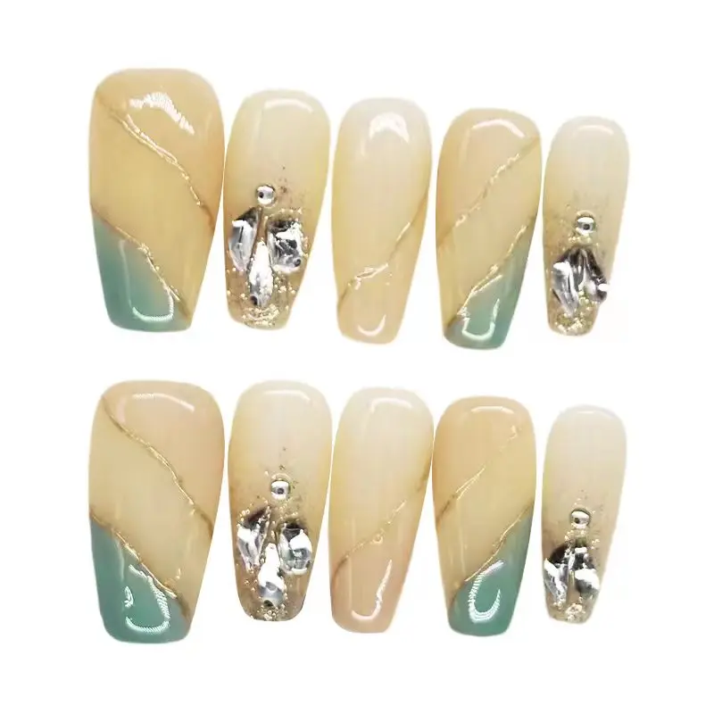 

Акриловые Роскошные ручные прессованные ногти на ногтях, бесплатный образец искусственных ногтей
