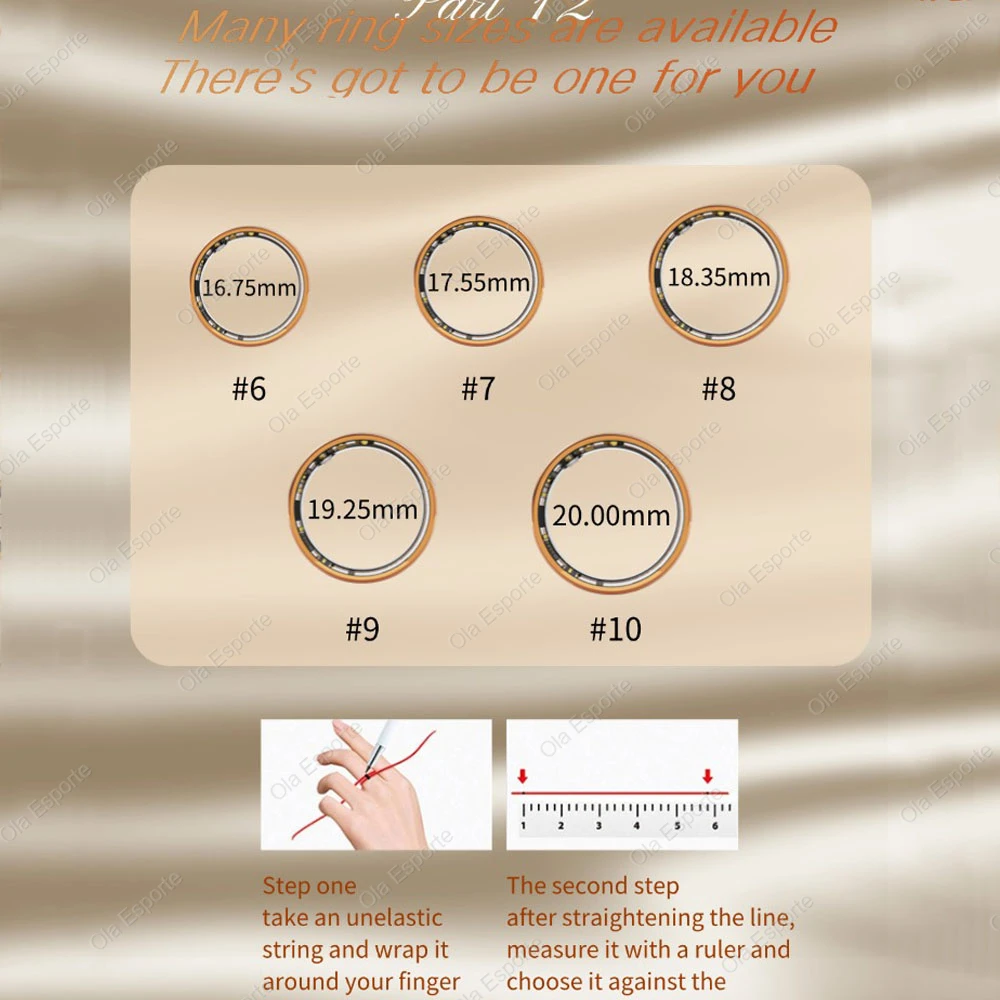 2026 New Smart Ring Women Heart Rate, Blood Oxygen, Blood Pressure and Sleep Monitoring, Smartring Men Multiple-sport Modes Ring 5