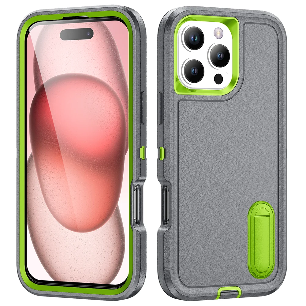 Dual-Layer Military Grade Protective Armor Case with Kickstand