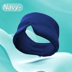 Luxurious Natural Mulberry Silk Sleep Mask - Ultra - Soft and Smooth Eye Cover for Travel and Relaxation (Navy)