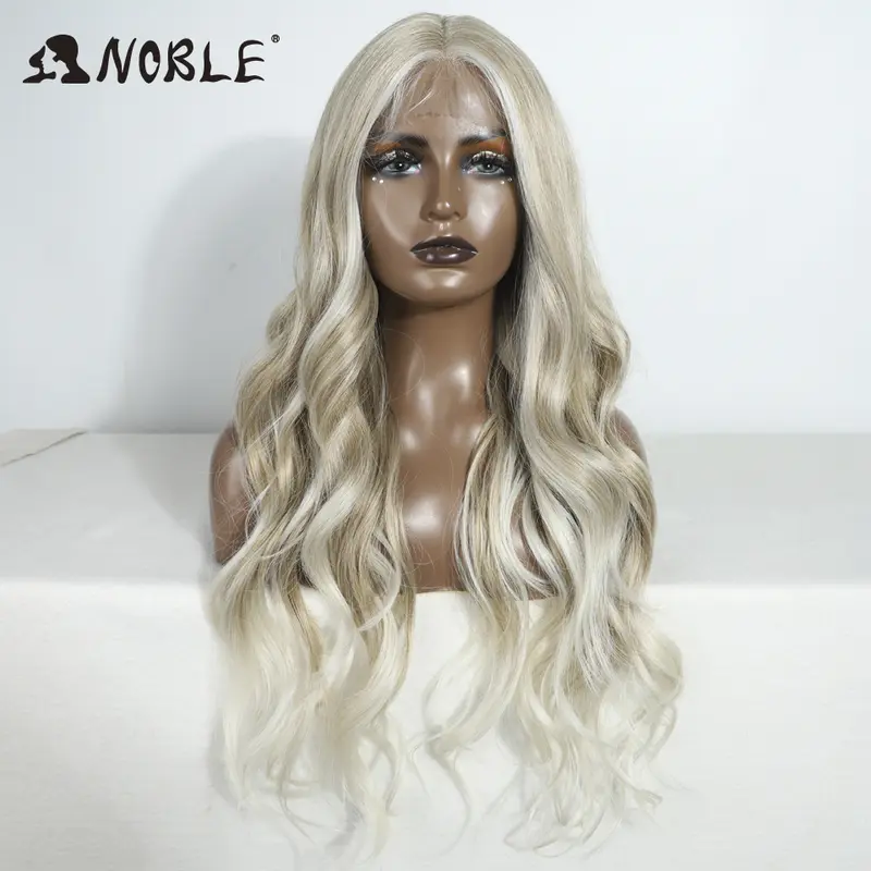 Noble Cosplay Lace Front Wig 30 Inch Lace  Long Wavy 360 0mbre Blonde Wig Red African American Synthetic Wigs For Black Women - Image 13