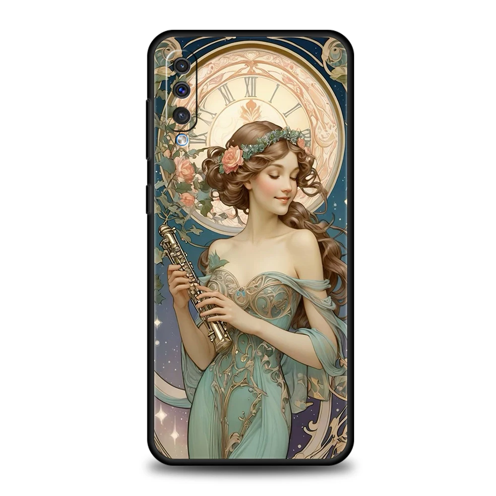 Handyhülle für Samsung Galaxy A16/A34/A24/A22/A12/A54/A52/A02/A03/A06/A70/A50/A10/A20 Weiche TPU Shell Art Poster ALPHONSE MUCHA – Detail 5