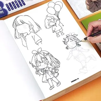 Libri di Copia per Personaggi dei Cartoni Animati, Libri di Disegno Anime, Quaderni di Esercizi di Pittura, Libri Tutorial per Tracciare Fumetti Disegnati a Mano
