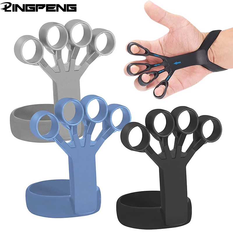 Silicone Grip Device Finger Exercise Stretcher Arthritis Hand Grip Trainer Strengthen Rehabilitation Training To Relieve Pain hand strengthener finger strength trainer finger trainer hand grip trainers hand grip exerciser hand trainer hand exerciser