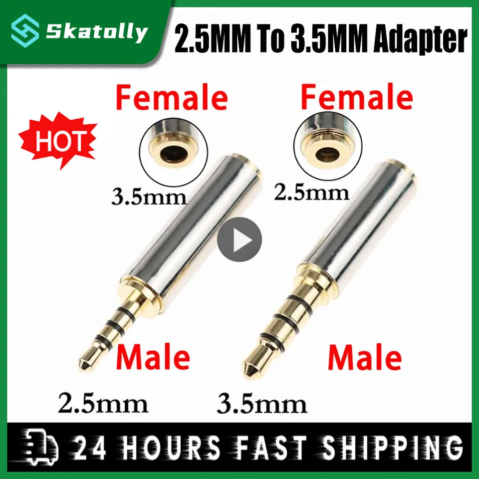 스테레오 오디오 헤드폰 잭 하이 퀄리티 어댑터 컨버터, 3.5mm  2.5mm, 2.5..