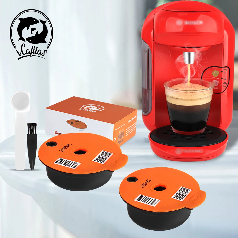 Tassimo-cápsulas de café reutilizables de silicona, 200ml/220ml, compatibles  con accesorios de café Bosch Tassimo