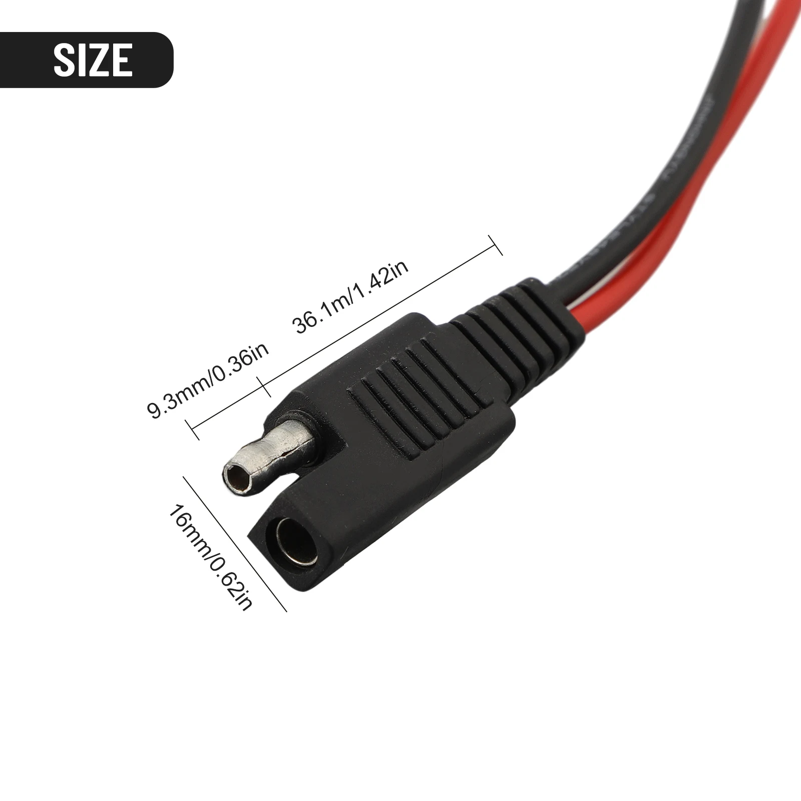 

SAE Single Ended Extension Cable 18AWG Copper Wire 0 5Ft Length Efficient Power Transfer for Various Applications