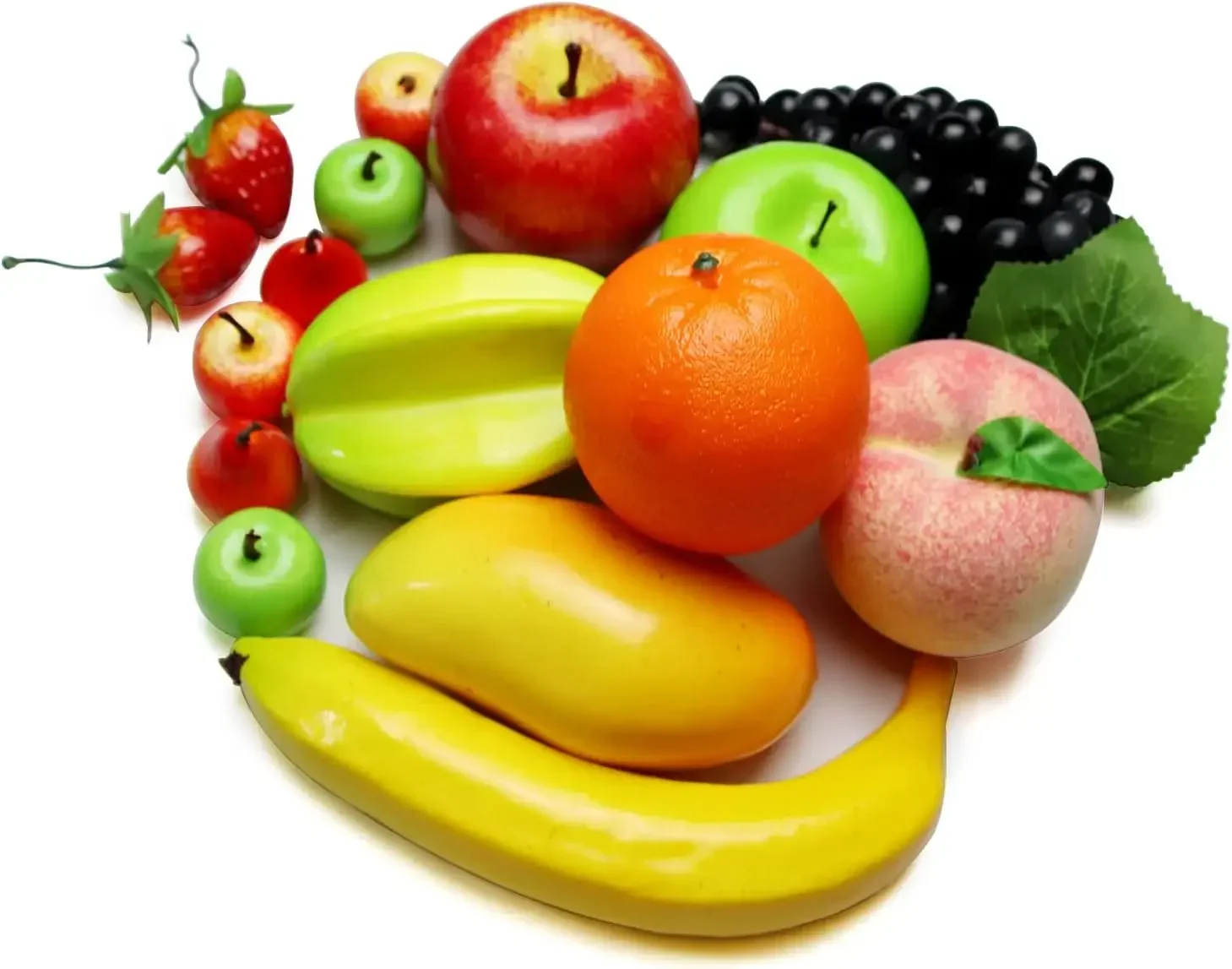 Artificial Fruits One Set Home Decor 12 Kinds Fruits Different Fruits Party Christmas Photoshoot 16Pcs artificial fruits and vegetables