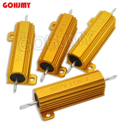 RX24 50W Aluminum Power Metal Shell Case Wirewound Resistor 0.01R~30K 1 2 3 5 6 8 10 20 100R 150R 200R 300R 500R 1K 10K 30K ohm