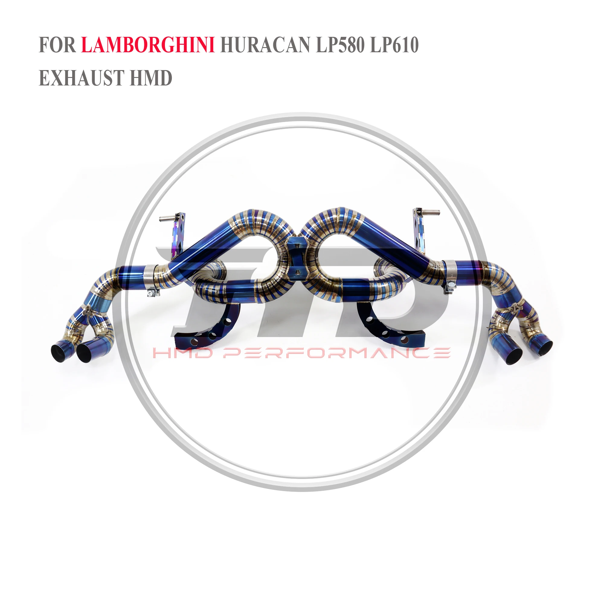 

HMD Titanium exhaust midtail tube for Lamborghini Huracan LP610 cars without electronic valves