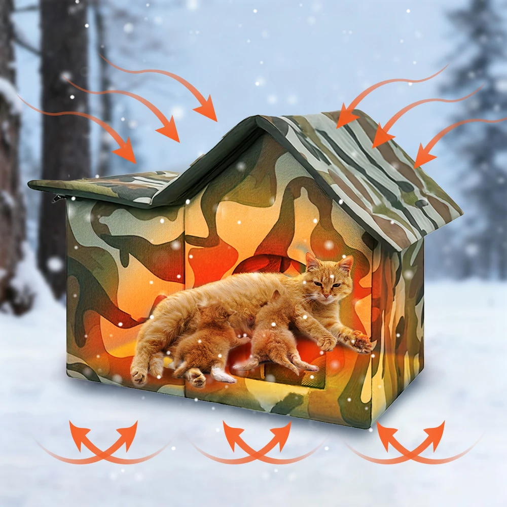 Oxford Cloth Outdoor Cat House 1