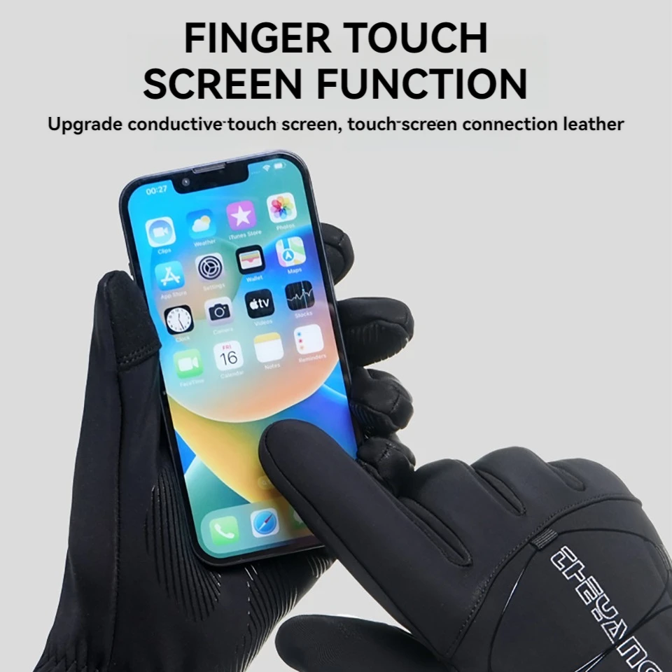 GTUBIKE Winter Men's Women Gloves Windproof Waterproof Touch Screen Warm Gloves Outdoor Sports Cycling Running Skiing Gloves 4