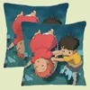 Cute Cartoon Ponyo Pillow Covers Cartoon Sofa Decorative Home Double-sided Printing Short Plush Cute Cushion Cover 4