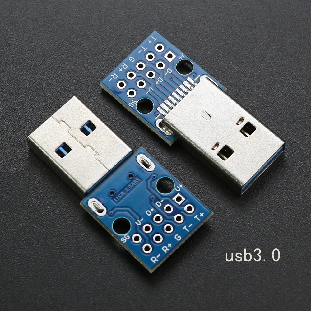 1Pcs USB 3,0 Männlich Weiblich Horizontal Mit Schraube Befestigungs Loch USB mit Pin Test Board Stecker – Detail 6