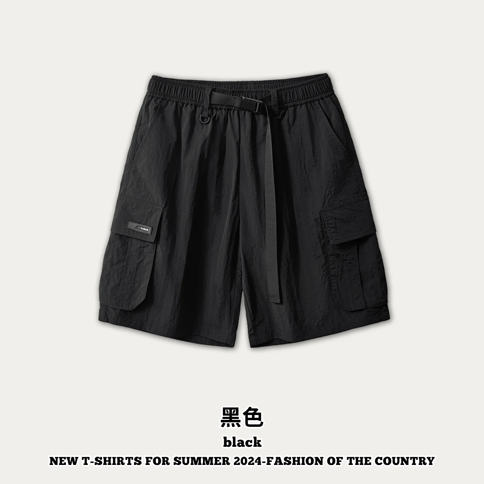 Shorts For Men Unisex High Street Summer New Slit Solid Cargo Pants Y2K Casual Fashion Trend Design High Quality Male Shorts