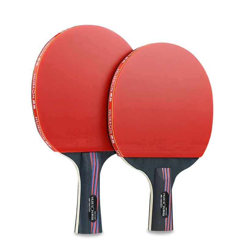 

Tennis Table Racket Short Long Handle Carbon Blade Rubber With Double Face Pimples In Ping Pong Rackets With Case Professional