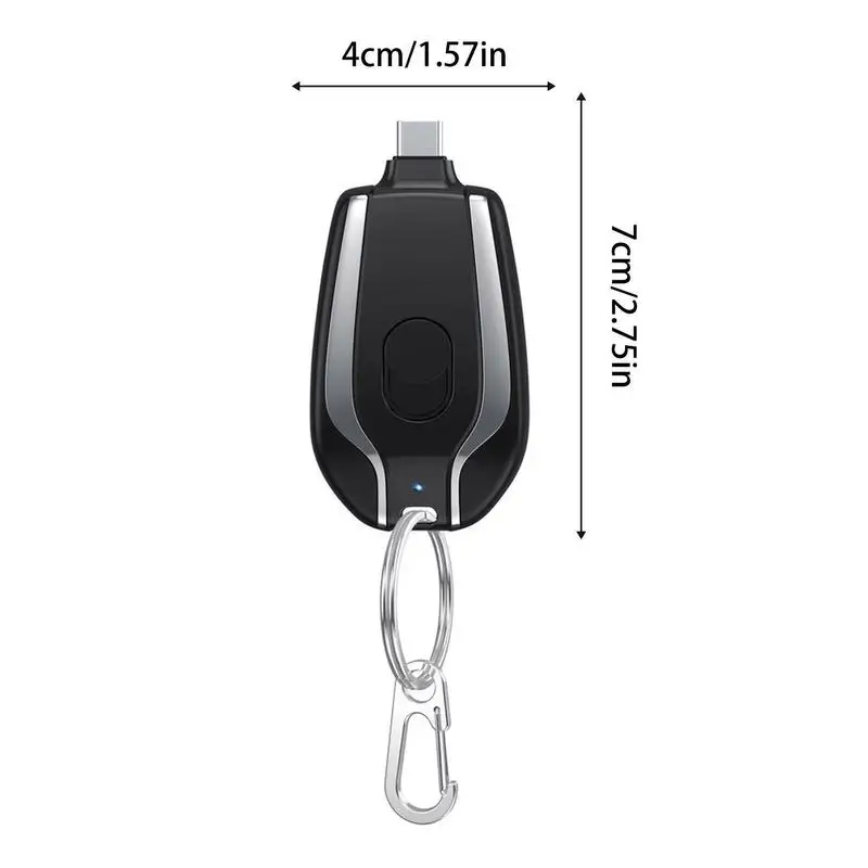 Outdoor Portable Phone Charger Keychain Emergency Mini Power Bank Ultra-Compact Wireless Fast Charging USB C Battery Pack