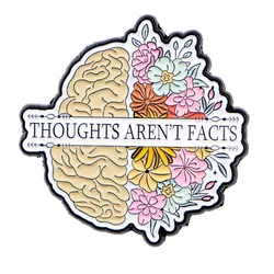 Mindful Brain Enamel Pin - Artistic Lapel Badge for Backpacks and Fashion Accessories (1)