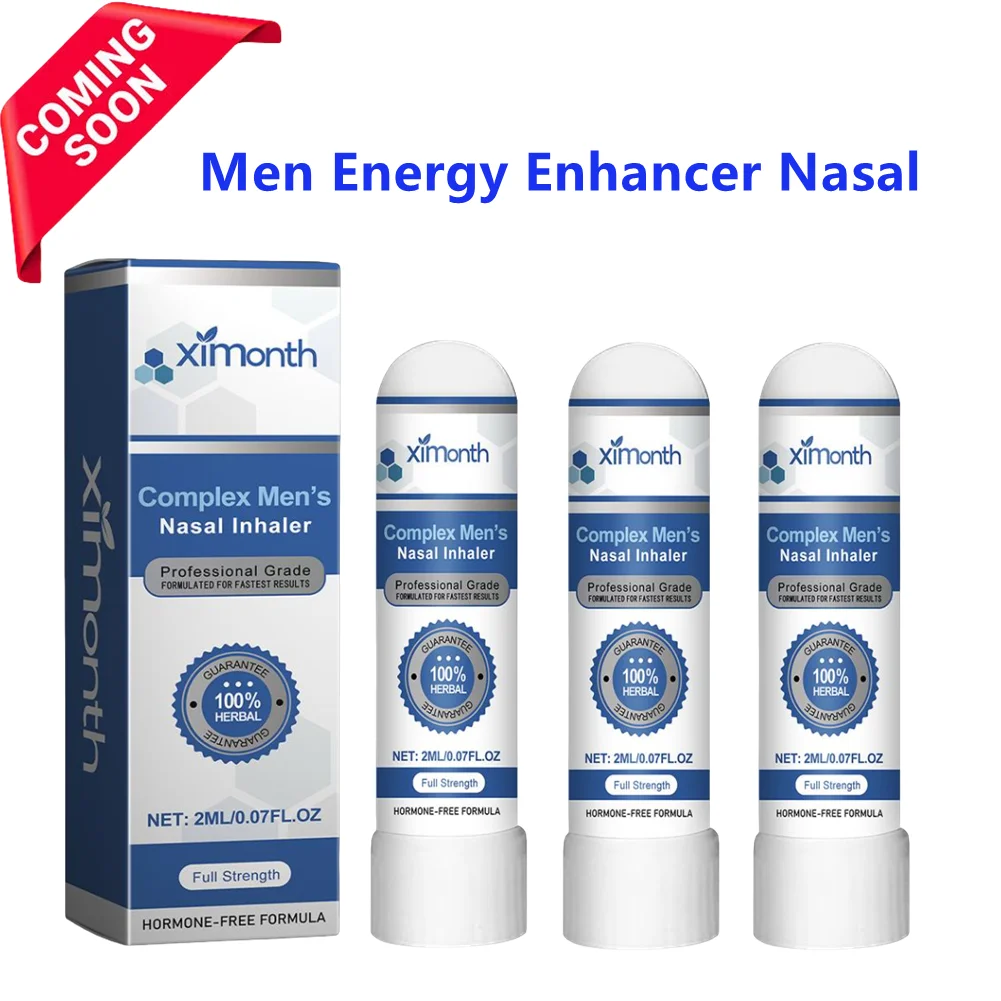 Mens Energy Boosting Nasal Suction Stick Men's Energy Enhancer Nasal Inhaler Refreshing Awakening Brain Soothe Fatigue