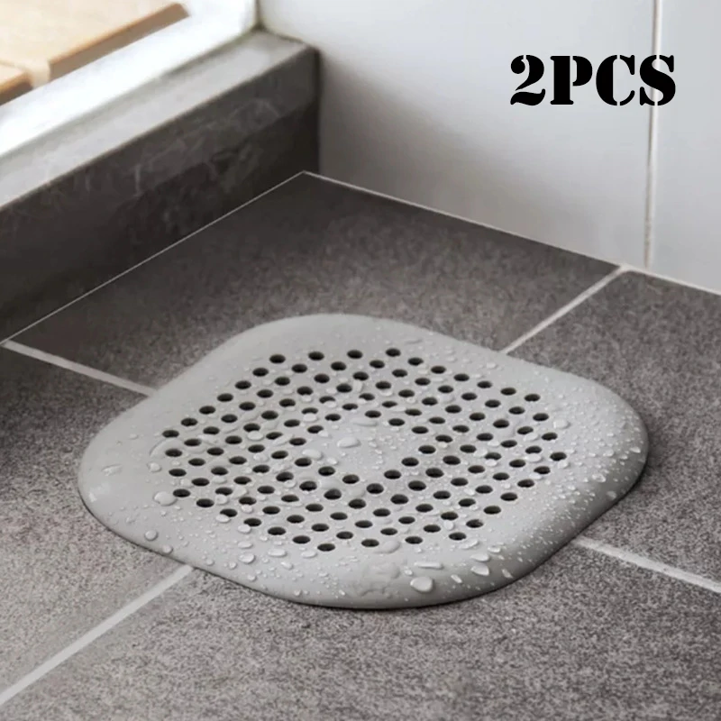 Floor Drain Filter Sink Drain Strainer Floor Drain Strainer 1/2pcs Hair Filter Sink Anti-blocking Strainer Bathtub Floor Drain Stopper Silicone Kitchen Deodorant Plug Bathroom Accessories