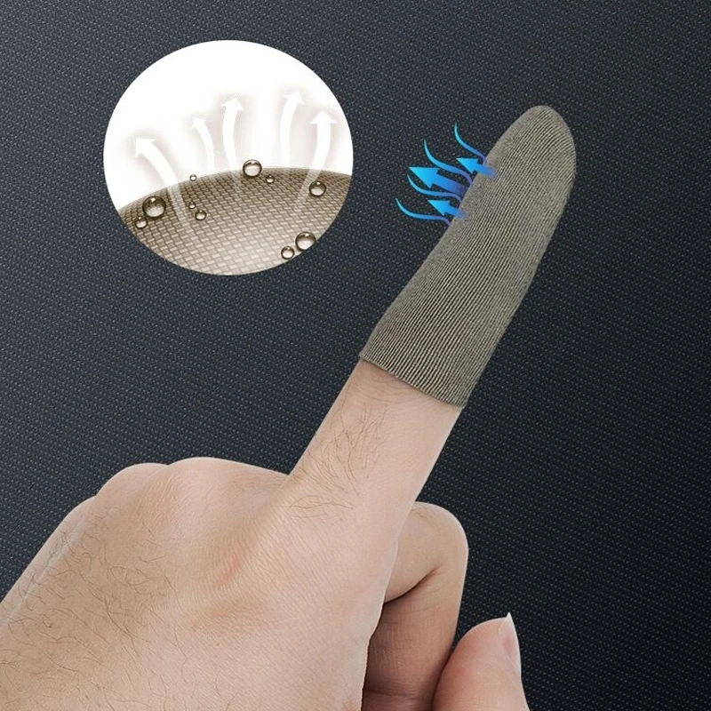 Silberfaser-Fingerhülle für Mobile Spiele, Anti-Schweiß, Atmungsaktive Touch-Fingerabdeckung – Detail 3