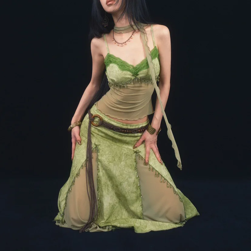 Fashion Bohemia Handmade Beads Braided Women's Belt Knotted Tassels Waist Belts Solid Color Strap Fashion Dress Slim Waistband