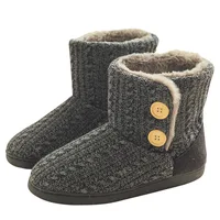 Warm Winter Booties for Women Men Slipper Booties Plush Indoor Outdoor 2