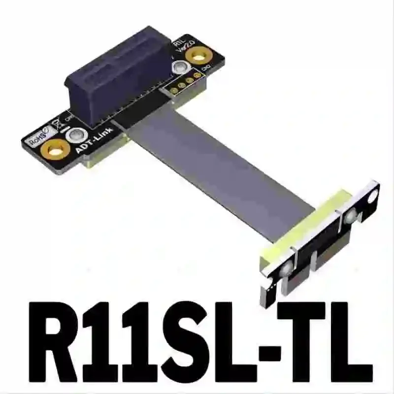PCIE X1 Riser Cable Dual 90 Degree Right Angle PCIe 3.0 x1 to x1 Extension Cable 8Gbps PCI Express 1x Riser Card Ribbon Extender pcie riser cable