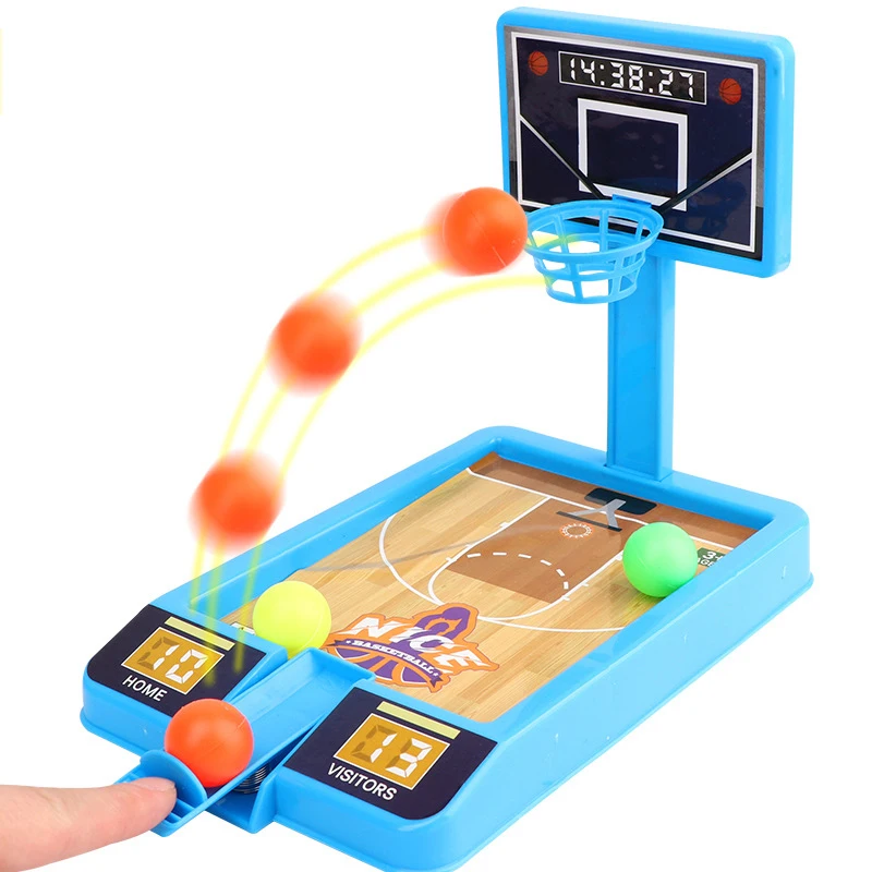 

Indoor Basketball Shooting Sports Games Board Game Children Play Sets with 3-Ball Interactive Kids Desktop Ball Toy for Children