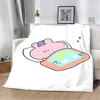 Asamimichaan Asleep Cute Asamimi Square Printed Blanket Picnic Blankets Warm Blanket Soft and Comfortable Blanket Home Travel 6