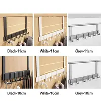 Hooks Over The Door 6 Hooks Clothes Coat Hat Towel Hanger Home Bathroom Organizer Rack Kitchen Accessories Holder over the door 5