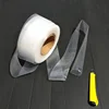 0.07mm PE 200Meter Roll Tube Transparent Long Strip Plastic Cylinder Bag Infinite Length Hardware narrow Pipe Packaging Bag Case 2