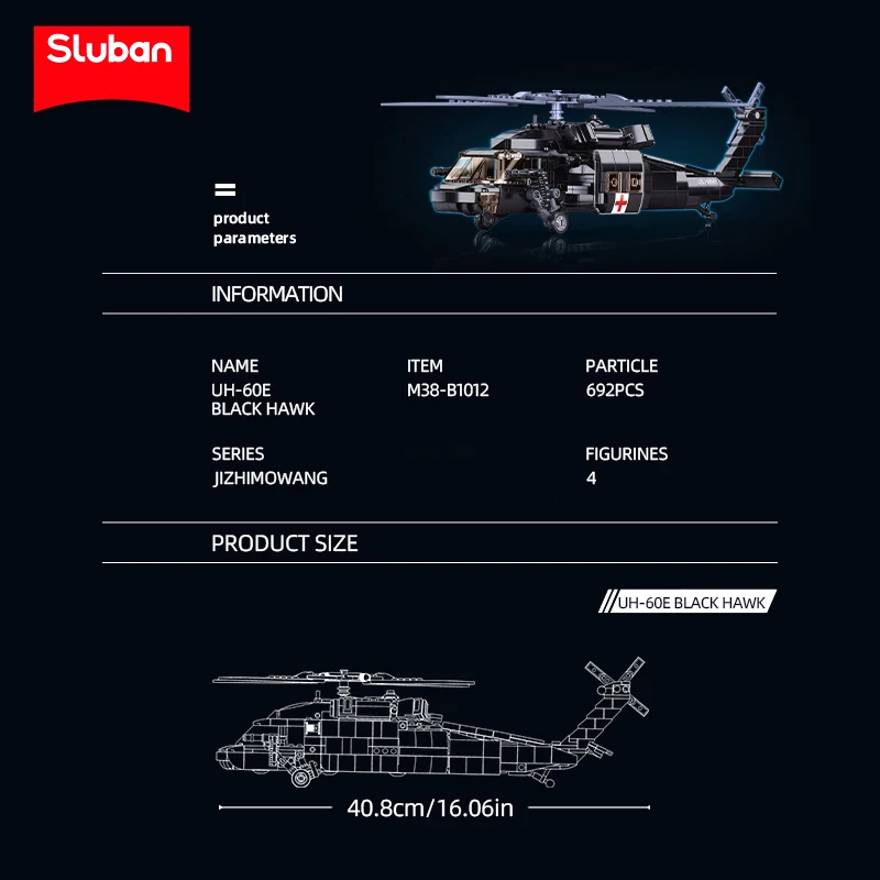 692PCS Military UH-60L Medical Rescue Aircraft Building Blocks Black Hawk Helicopter Model Bricks With Mini Dolls Kids Toy Gifts 5