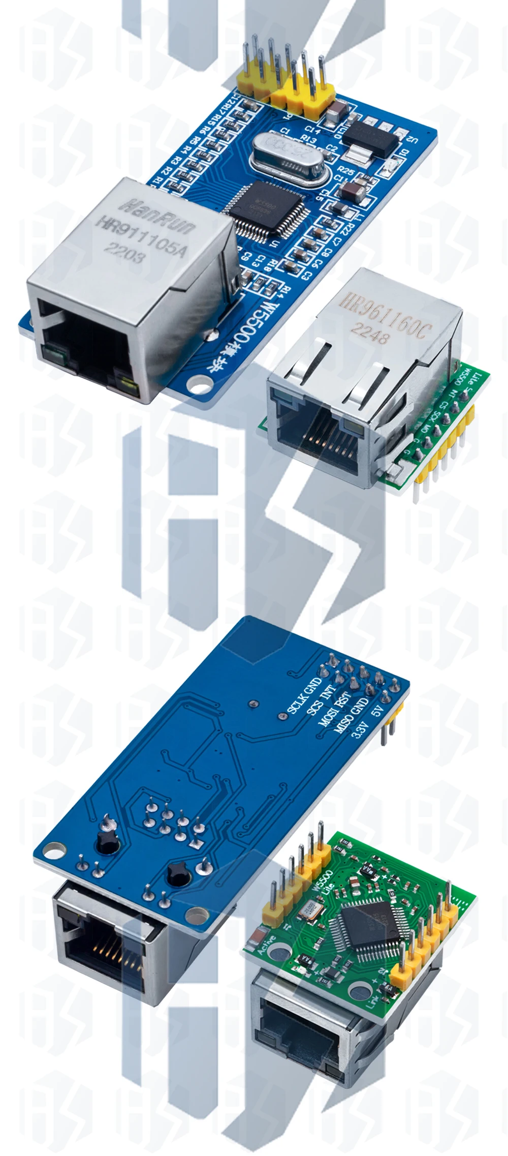 1~10PCS W5500 Chip Neuer SPI-zu-LAN/Ethernet-Konverter TCP/IP 51/STM32 Mikrocontroller Programmierbar – Detail 9
