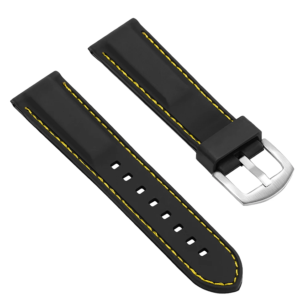 Silicone Rubber Watch Strap - Soft and Comfortable Replacement Band