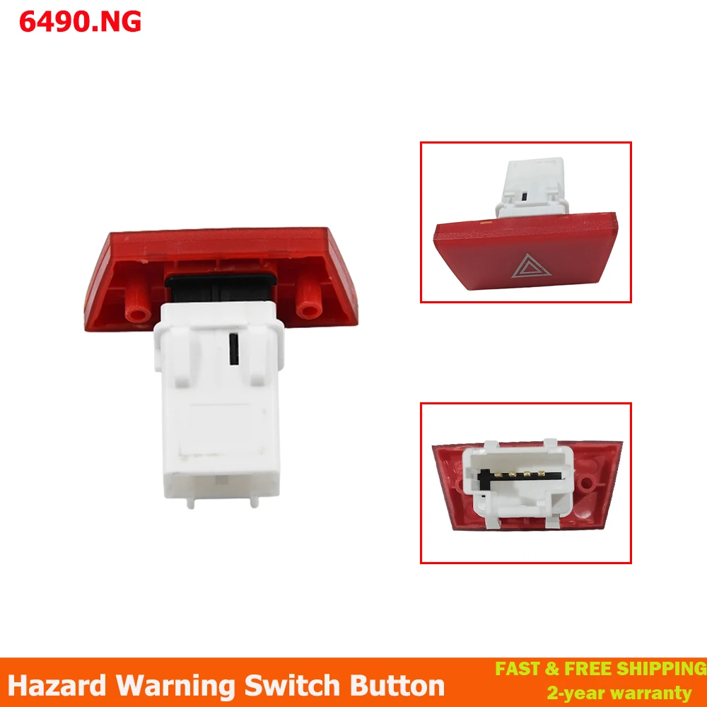 WarningHazardLightEmergencyButtonSwitch6490NGForPeugeot107