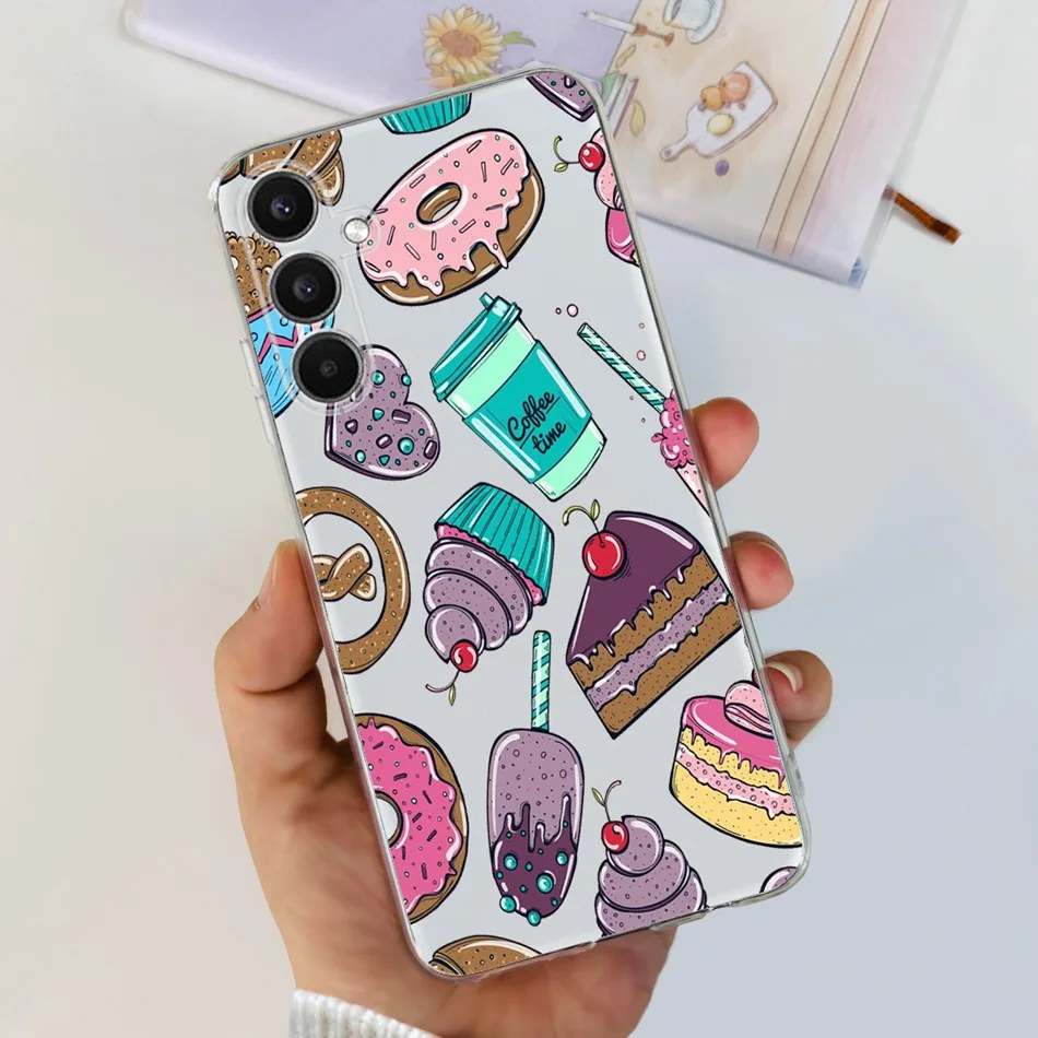 Stylish Cat Painted Silicone TPU Phone Case
