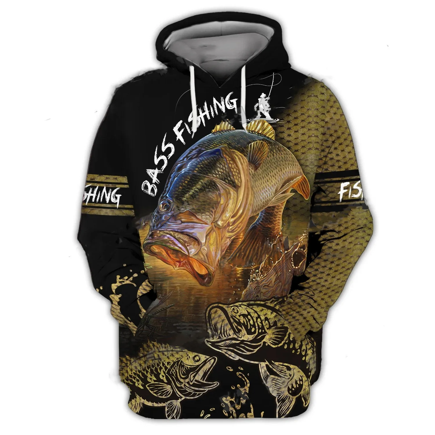 Bass Fishing 3D Printed Men's Fashion Hoodies Spring And Autumn Unisex Casual Hooded Pullover Gift For Fishing Lover
