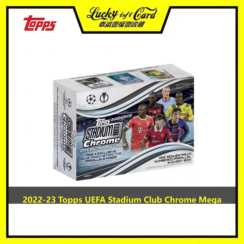 

Topps 2022-23 Mega Stadium Club Chrome Champions League Arena Stadium Star Card Football Star Collection Card Collection Box