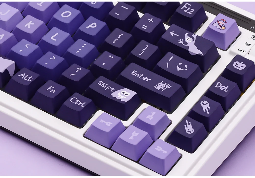 Roxo Gradiente Keycap, Perfil Cereja, PBT, Sublimação