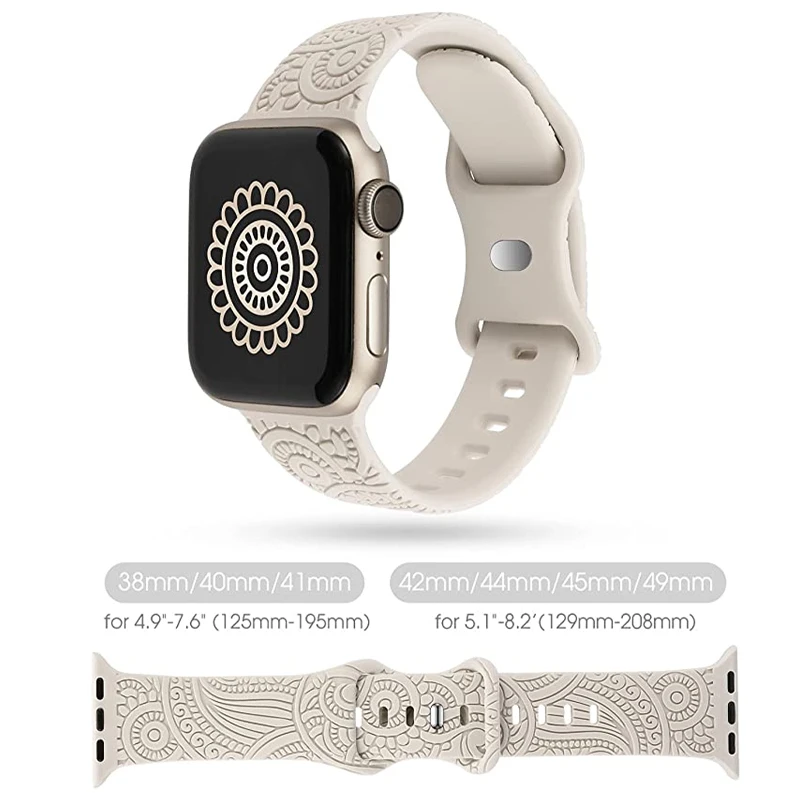 Upeak Cinturino Floreale Double Compatibile con Cinturino Apple Watch 38mm 40mm 41mm 42mm(Series 10 11), Silicone Morbido Cinturini per Serie iWatch 11/10/9/8/7/6/5/4/3/SE, Foglia di Palma
