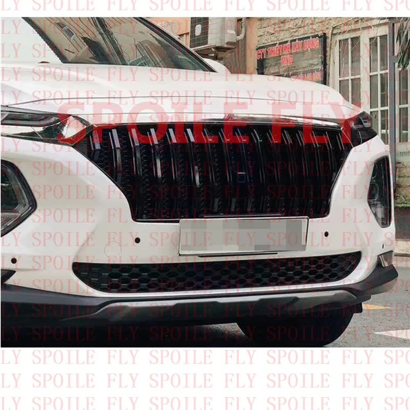 

For Hyundai Santafe Santa Fe 2019 2020 2021 Body Kit Front Bumper Cover Refitting Grill ABS Material Racing Grille Accessories