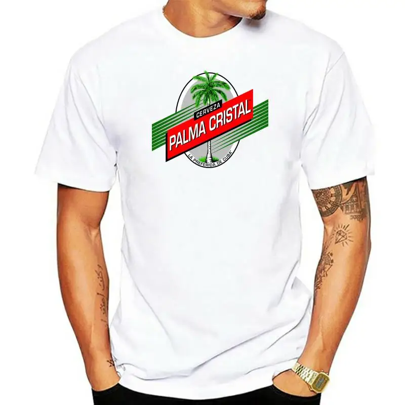 Palma Cristal Beer Cuba Shirt S-Xxxl Cerveza Caribbean Party Havana Holiday Cotton Tee Shirt Cotone Manica Corta