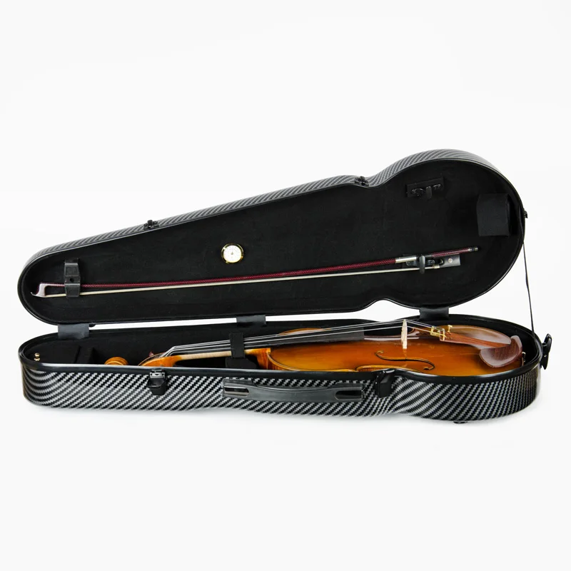 CHRISTINA Viola Case Triangular Black Stripes Max 16 Inches Size Adjustable Hybrid Carbon Fiber Lightweight Waterproof