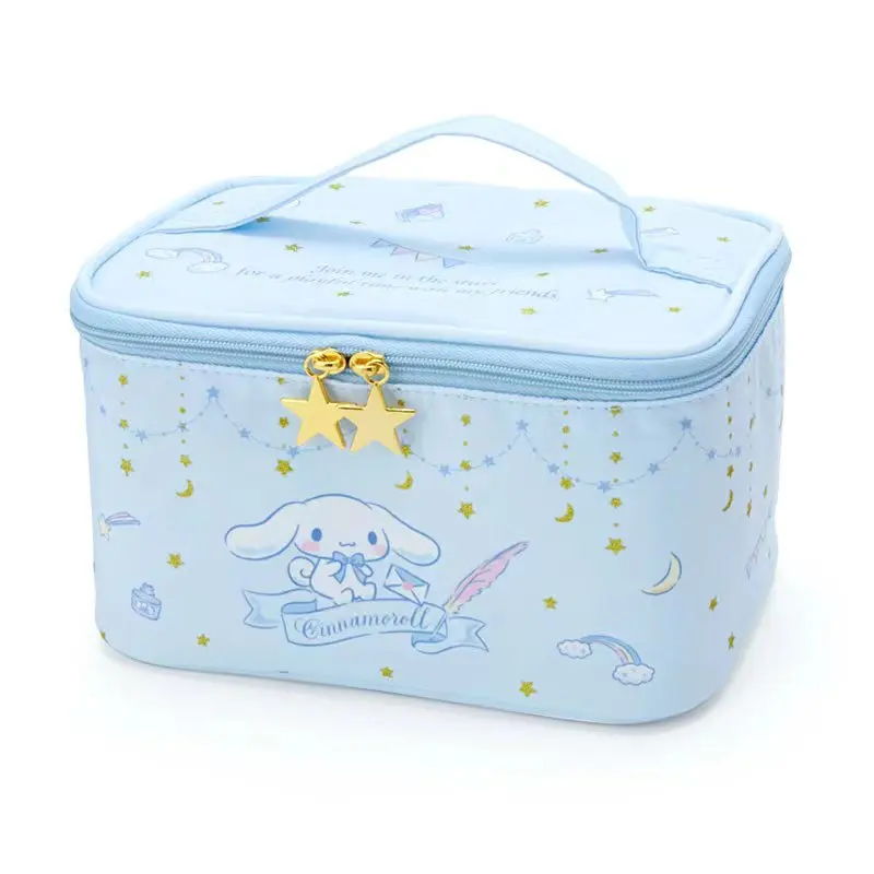 

Kawaii Anime Sanrio Melody Kuromi Cinnamoroll Storage Box Cute Large-Capacity Vanity Case Cosmetic Bag Travel Makeup Storage Bag