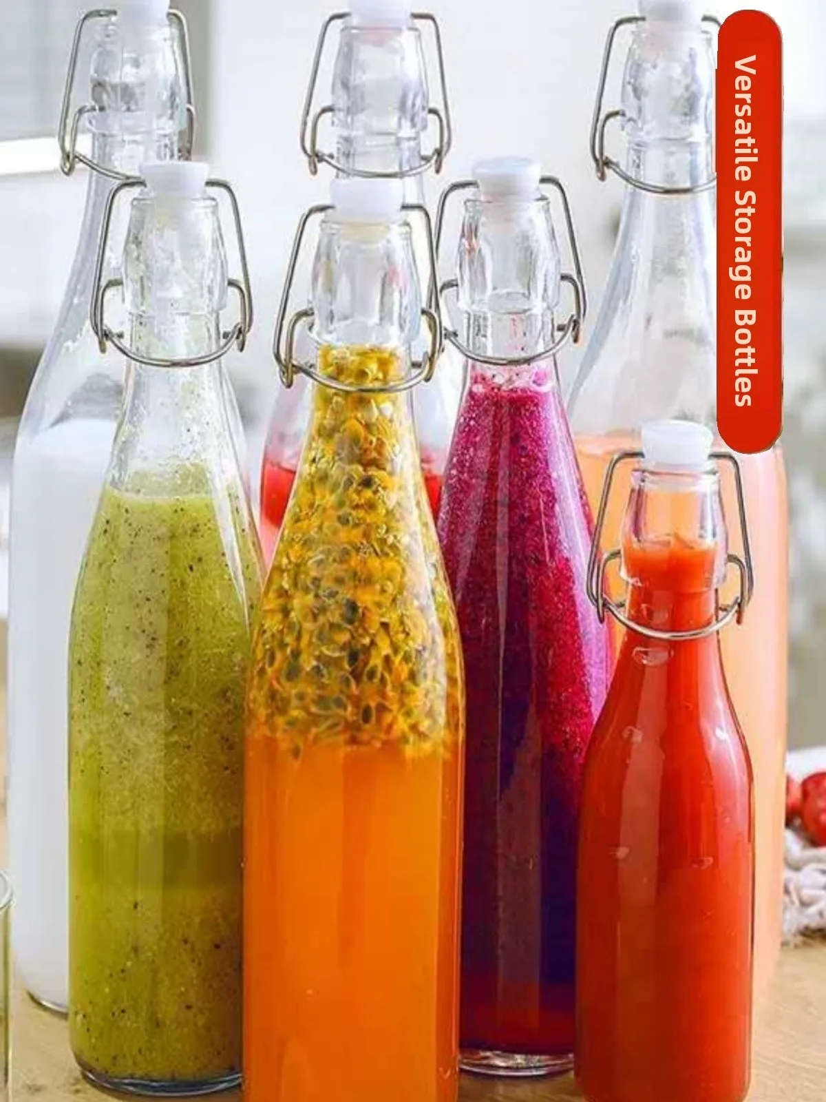 Sed Glass Liquor Bottle 500ML 000ML 250ML Emp Bottle for Brewing Alcohol And Beverages round ape Kitchen Storage Jar