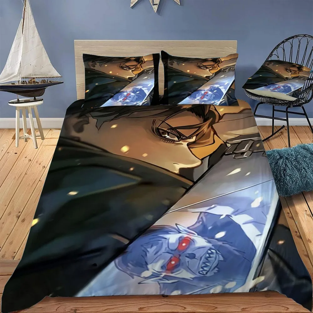 

Levi Attack on Titan Duvet Cover for Household Winter Warmth Bedding Set Double Quilt Cover Twin Queen King Duvet Cover