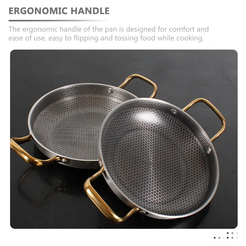 

Stainless Steel Frying Pan Honeycomb Pan Thickened Seafood Crayfish Frying Pan