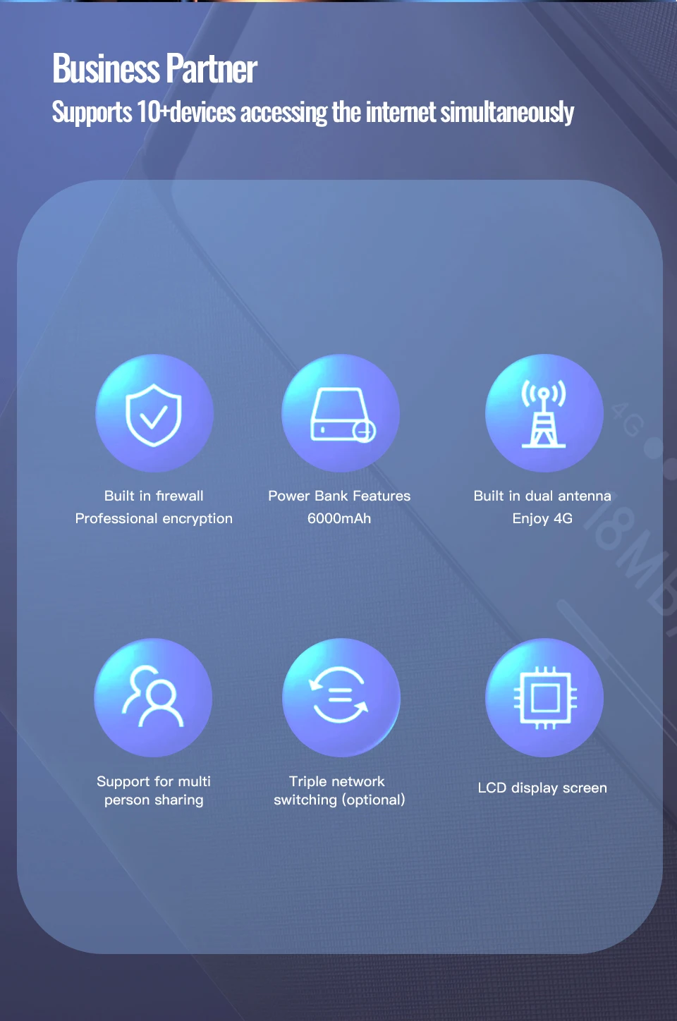 KuWFi-Mobile 4G LTE Router, 150mbps, Mini Roteador