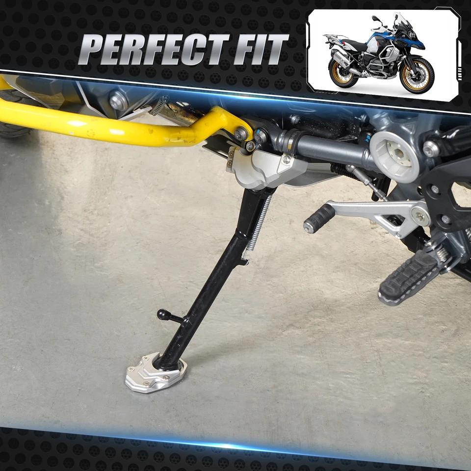 キックスタンド 拡大プレート パッド 用ホンダ用 XADV × ADV 750 2021 2022 オートバイアクセサリー に適合するXADV750  2021-2024用オートバイアクセサリーCNCキックスタンドフットサイドスタンド延長パッドサポートプレー キックスタンドサイドスタンド拡大延長 ... に適合するR1300 GS ADVアクセサリー用オートバイCNCキックスタンドフットサイドスタンド延長パッドサポートプレート